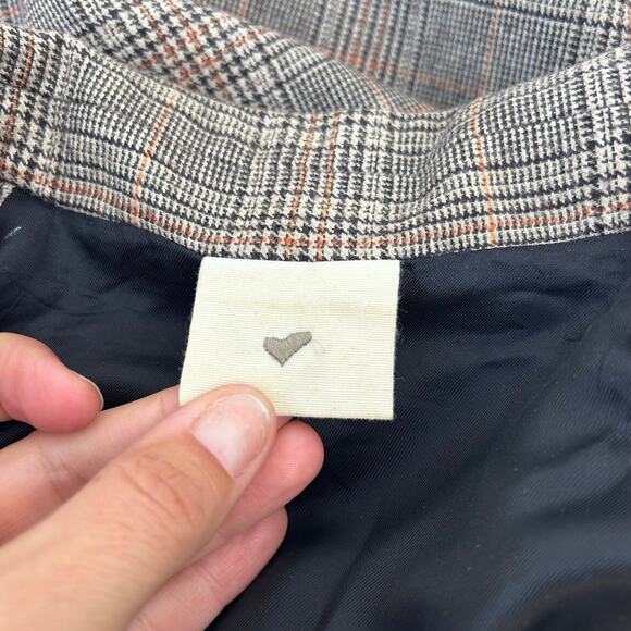 Julie Fagerholt Heartmade Blazer Glen Plaid Check Wool 4 Scandi Jacket 36 - Picture 9 of 10